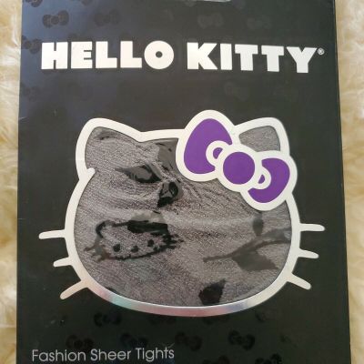 Hello Kitty Tights Fashion Sheer M L Black SIL-3420 New Genuine Sanrio