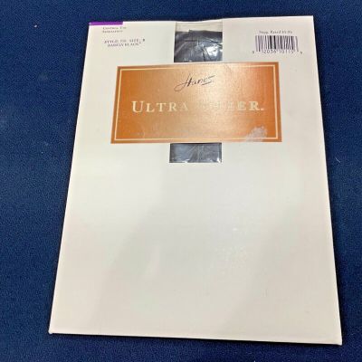 Hanes Ultra She pantyhose Sz B (to 5’7 110 -140lbs) Barely Black 710 control top