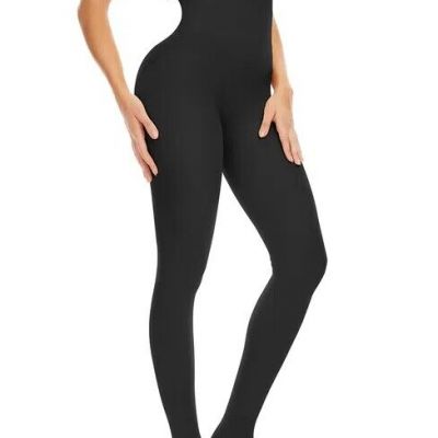 Women Thermal Underwear Fleece Lined High Waist Leg Shaping Tummy Control Tights