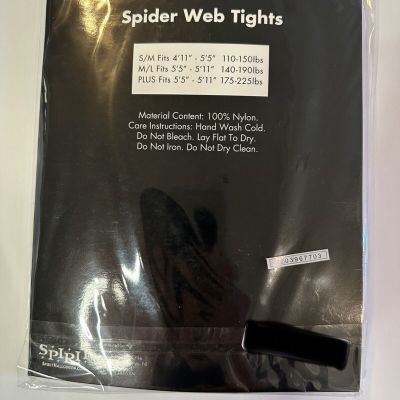 Spider Web Fishnet Tights Women’s Spider Web Pattern Medium/Large Size - New
