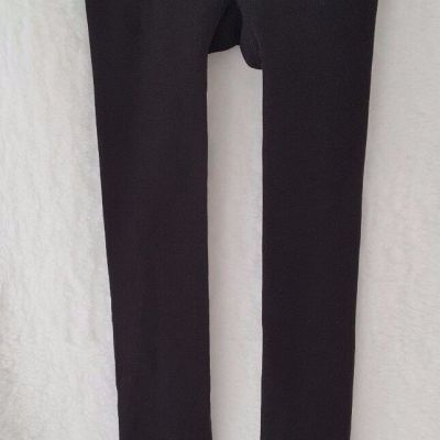 Tights Size S OR M Womens Black Fleece Lined Footed NWOT