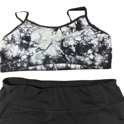 Athletic Works Leggings Women's Size L Black Stretch Yoga Running Workout L/G 12