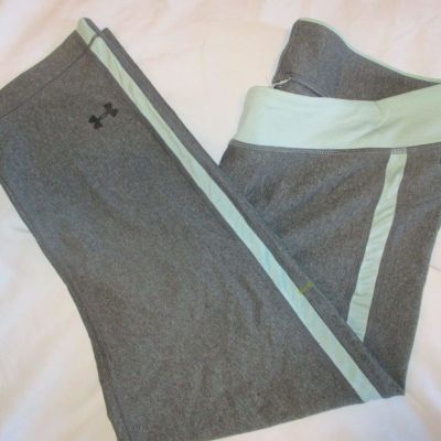 UNDER ARMOUR Women's Running Cycling Yoga Workout Leggings Large Grey Green