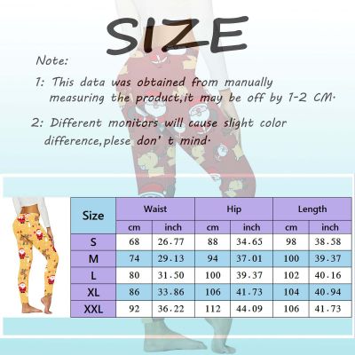 Pants For Women Fashion Christmas Pattern Stretch High Waist Floral Printed