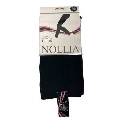 Nollia Women’s S/M Black Cozy Flexible Material Footless Tights