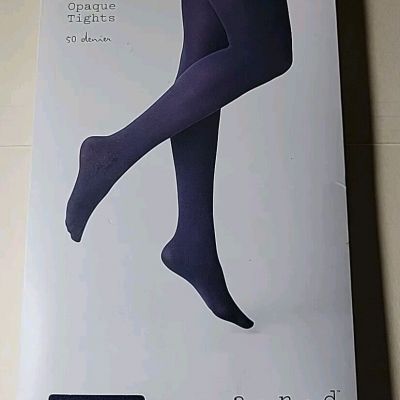 New Women's 50D Opaque Tights Navy Blue A New Day Size Medium/Large NIP