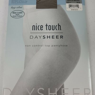 Vintage Nice Touch Day Sheer Non Control Top Pantyhose Gentle Brown Size C NOS