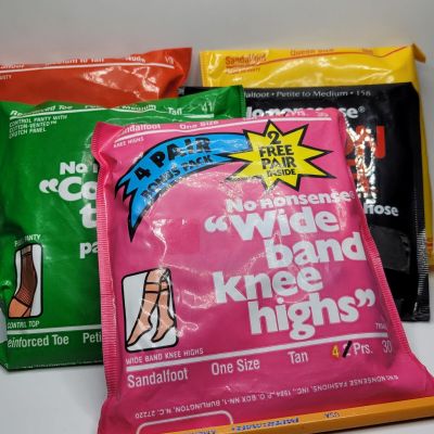 Nylon mixed lot ~ 5 Packs ~ Kneehigh(4pair) ~ 4 pairs of mixed panty hose ~ Pics