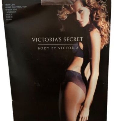 Victorias Secret Body By Victoria High Leg Light Control Sheer Top Black Size B