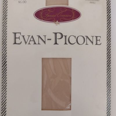 Vintage Evan Picone Pantyhose Lycra Sheer Control Top Evening Sand Small New