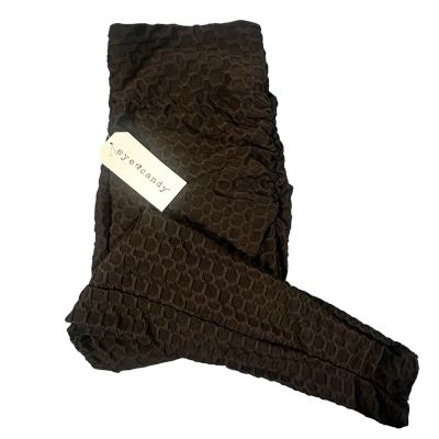 Eye Candy Women's Leggings Size 1X  Black Workout Pants Athleisure Textured NWT