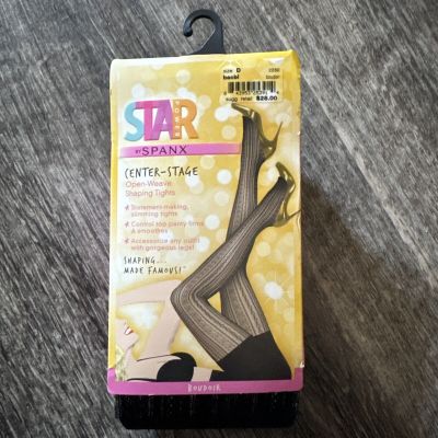 Spanx Star Power Black Center Stage Patterned Shaping Tights Size D New in Box