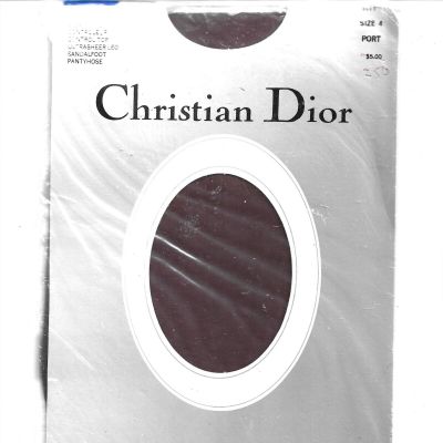 New christian Dior Control Top Ultra Sheer Pantyhose, Size 4, Port