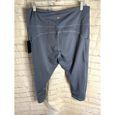 PARWIN LADIES DUSTY BLUE COLORED CROPPED LEGGINGS  SZ (XXL)  NEW WITH TAGS     D