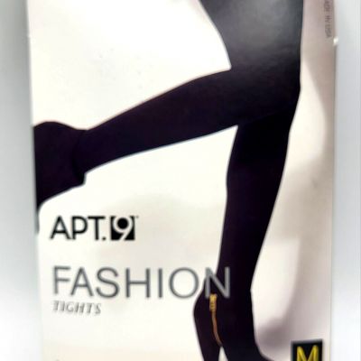 Apt 9 Black Patterned Fashion Tights Womens M NEW with Tag