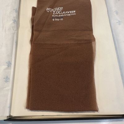 VINTAGE Kayser Hosiery-Wonderloc Stretch-Willow-Seamless-9.5/10 B X 2 *NEW