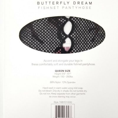 Yelete Killer Legs Fishnet Pantyhose Stocking  Butterfly Dream Size Queen