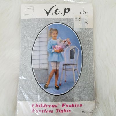 V.O.P Girl's Children Fashion Pink Footless Tights Sz L 8-11
