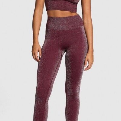 Victoria's Secret PINK SHINE SEAMLESS HIGH WAIST WORKOUT TIGHT FULL LENGTH (L)