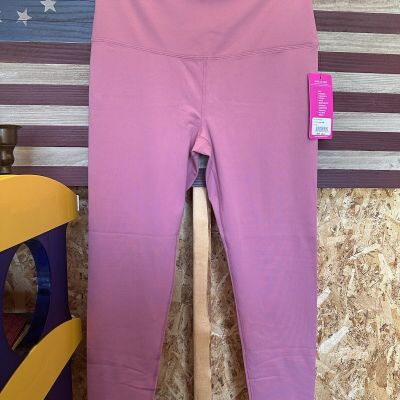 NWT Yogalicious Lux Leggings High Rise Ankle Soft XL  LYCHEE PINK  MSRP 88