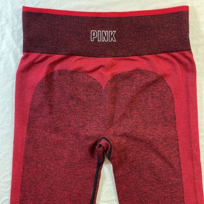 Women's Red VS PINK Seamless Workout Tight Large Victoria’s Secret Sport Logo