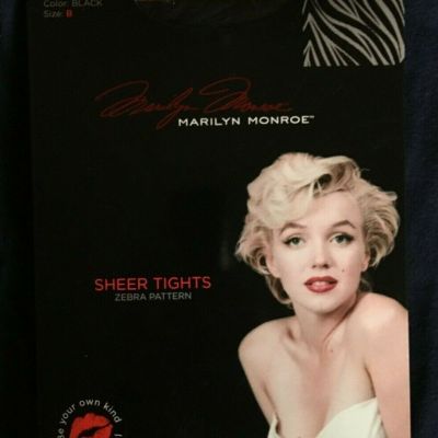 Marilyn Monroe Sheer Tights Zebra Pattern Size B