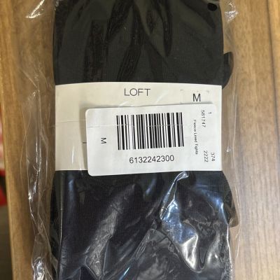 Loft Women’s Black Fleece Lined Tights Medium NWT
