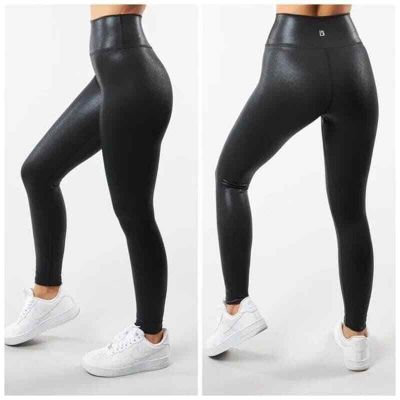 Buffbunny Northern Lights Leggings Pull On Skinny Shiny Stretch Ankle Black XS