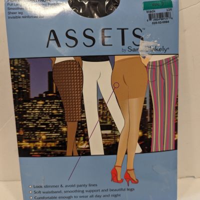 ASSETS PERFECT PANTYHOSE by Sara Blakely Size 3 Black Full Body Shaping
