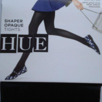 Hue Shaper Opaque Black Tights Size 1 NEW