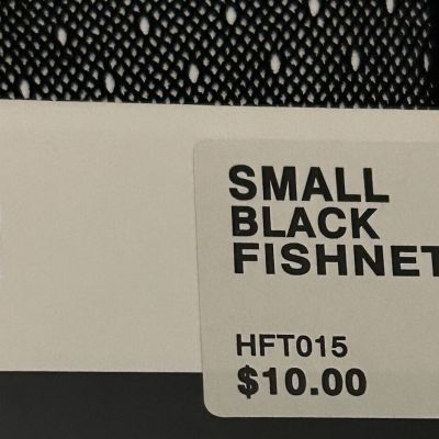 Hanes Black Fashion Small Fishnet Tights HFT015 Pantyhose w/ Comfort Waistband