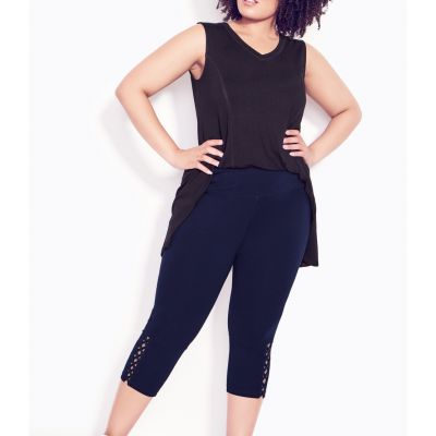 Avenue Women's Plus Size Cross Hem Legging