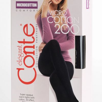 Conte Microcotton 200 Den - Cotton Warm Opaque Women's Tights (18?-70??)