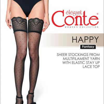 Conte Fantasy Thin Stockings For Women With Polka Dots - Happy 20 Den (19?-176??