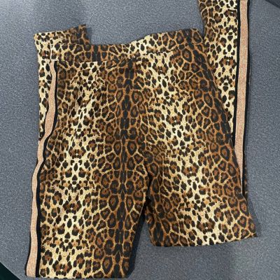 Fashion Nova Cheetah leopard Leggings Size Small Striped
