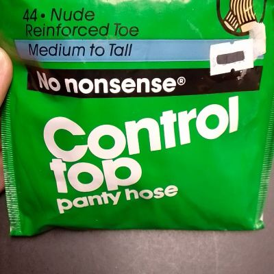 No Nonsense Control Top Panty Hose Stockings Medium To Tall Nude Beige 44 1 Pack