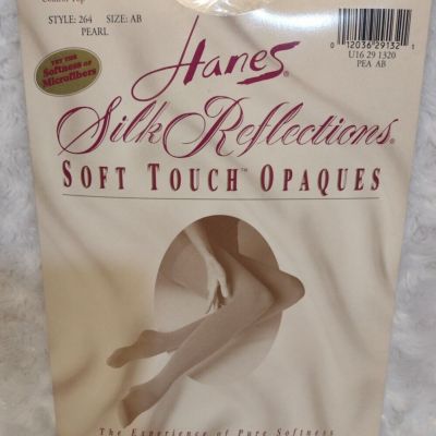 Vintage Hanes 264 Silk Reflections Control Top PEARL Soft Touch Opaques AB