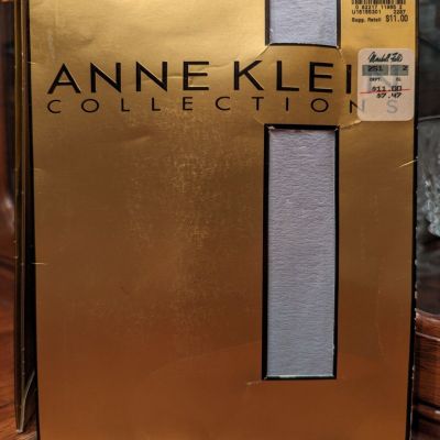 Anne Klein Signature Opaque Control Top Pantyhose Rare Ice Blue  B Up To 5' 10