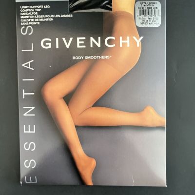 GIVENCHY Body Smoothers Sz A/B Control Top Light Support Leg BLACK Pantyhose