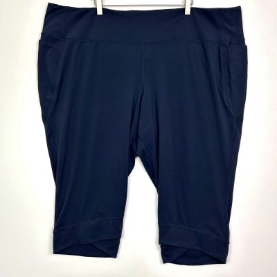 Livi lane bryant cropped capri leggings athletic pants navy blue plus size 34/36