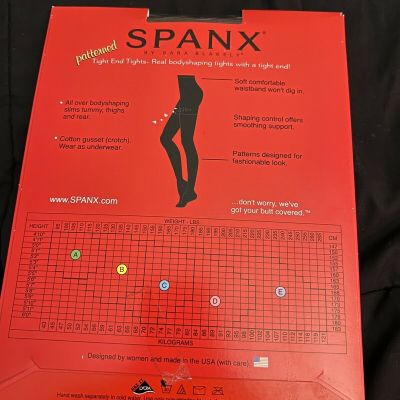 Women’s SPANX Patterned Body Shaping Tights Size B