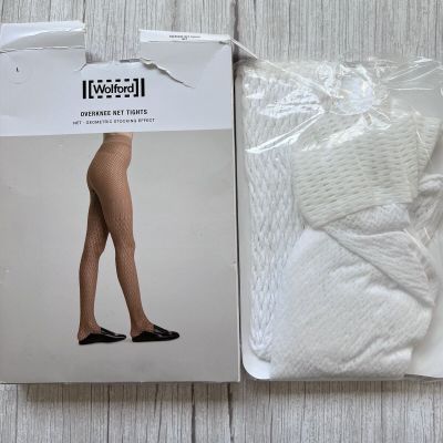 Wolford OVERKNEE NET TIGHTS Size L White
