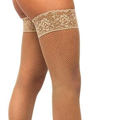 sofsy Fishnet Thigh-High Stockings - Lace Top Lingerie [Made In Italy]