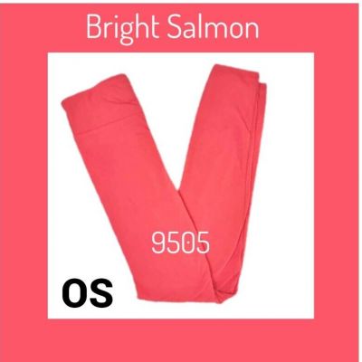 NEW LuLaRoe Solid Bright Salmon OS Leggings