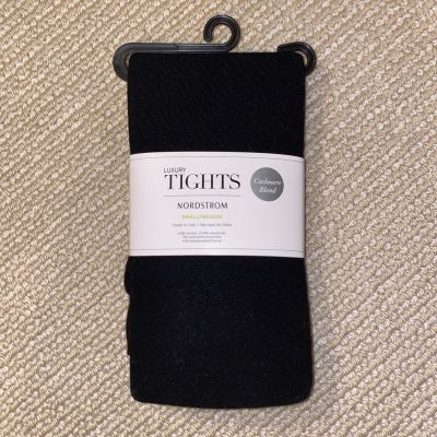 Nordstrom Black Cashmere Blend Opaque Luxury Tights (Size S-M) Brand New