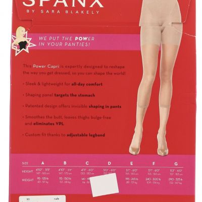Spanx Higher Power Footless Capri Nude Super Tummy Contol Shaper Size A 177058