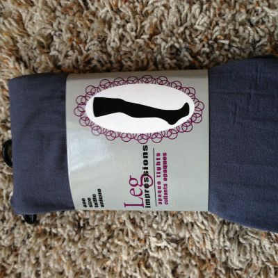 LEG IMPRESSIONS OPAQUE TIGHTS ONE SIZE GRAY