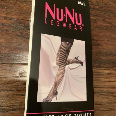 Nu&Nu Womens Fishnet Lace Stockings Tights M/L NEW