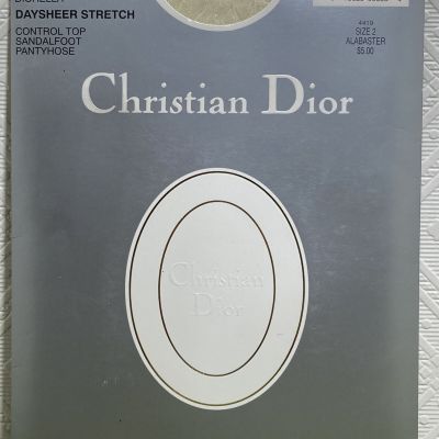 Christian Dior Pantyhose Diorella Alabaster Size 2 Daysheer Stretch Sandalfoot