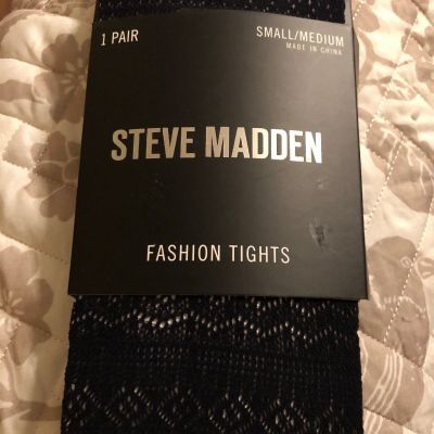 Womens Steve Madden Brand Black Fashion Tights Size S/M